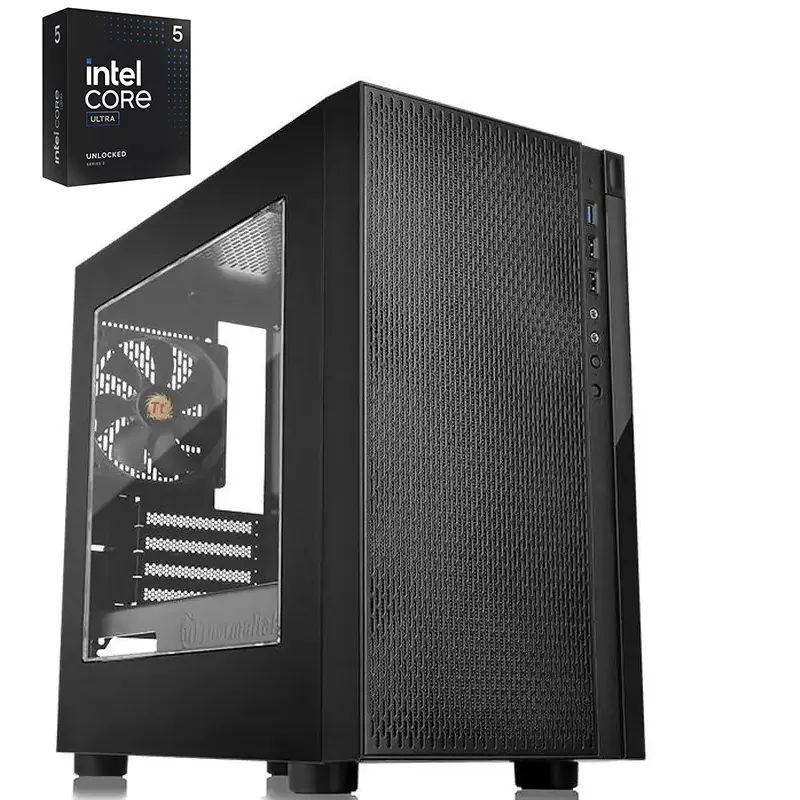 Intel Core Ultra 5 245K 14 Core 5.2GHZ LGA 1851 Desktop Tower - B860M Motherboard WiFi 6E AX, 32GB DDR5 RAM, 1TB PCIe Gen5 M.2 2280 NVMe SSD, Micro Case with 80+ Power Supply Gold Coast Area