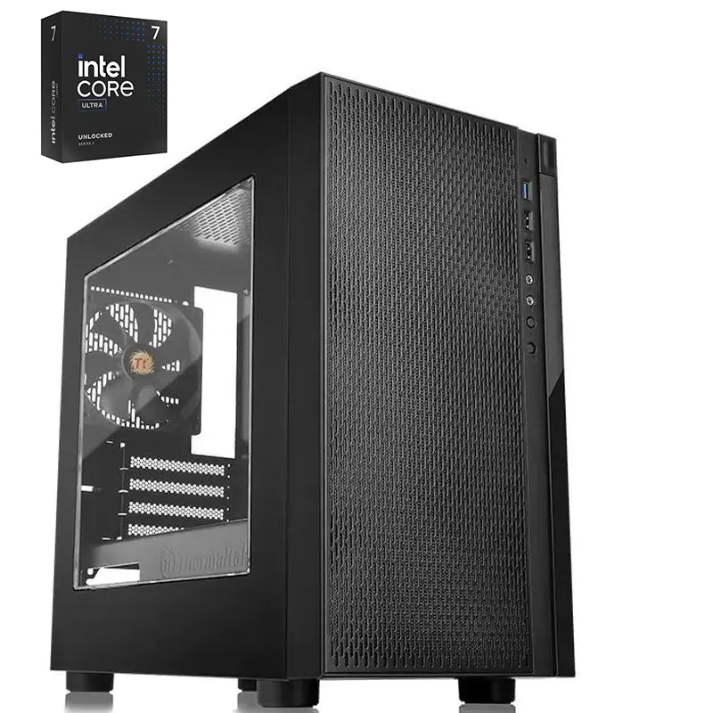 Intel i7 265K 20 Cores 5.5GHZ LGA 1851 Desktop Tower - B860M Motherboard WiFi 6E, 32GB DDR5 RAM, 1TB Gen5 M.2 NVMe SSD, Micro Case with 80+ Power Supply Gold Coast Area