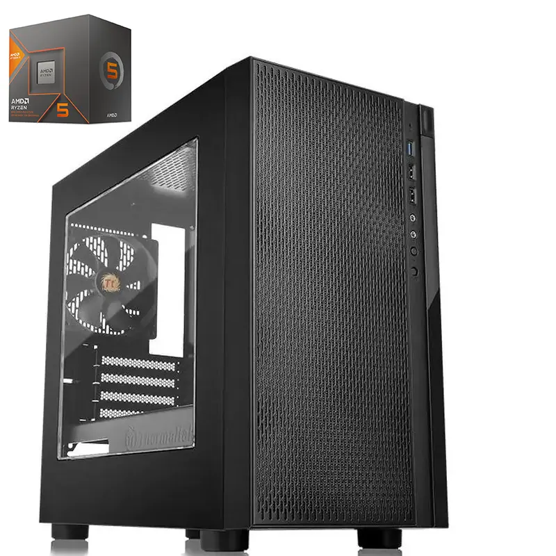 AMD Ryzen 5 8600G 6 Core AM5 5.0GHz Desktop Tower - B650M AM5 Motherboard WiFi 6E, 16GB DDR5 RAM, 500GB Gen4 M.2 NVMe SSD, Micro Case with 80+ Power Supply Gold Coast Area