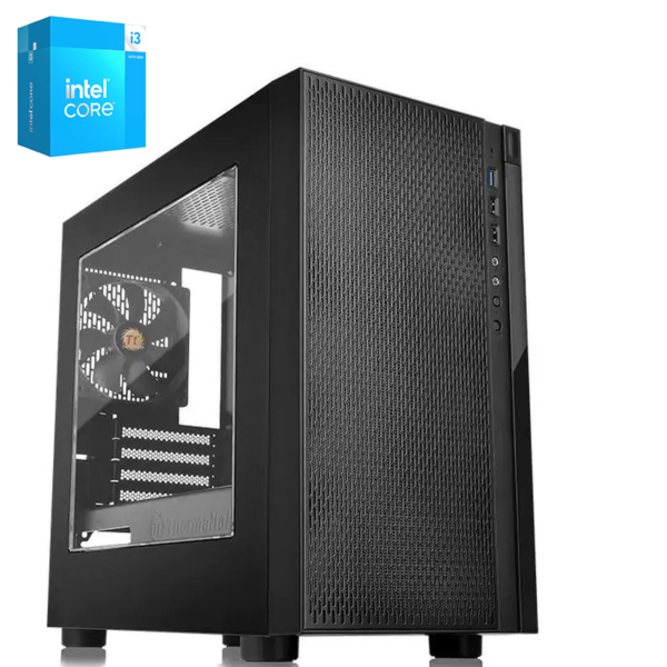 Intel i3-14100 4 Cores 4.7GHZ LGA 1700 Desktop Tower - B760M Motherboard WiFi 6E, 16GB DDR5 RAM, 500GB Gen4 M.2 NVMe SSD, Micro Case with 80+ Power Supply Gold Coast Area